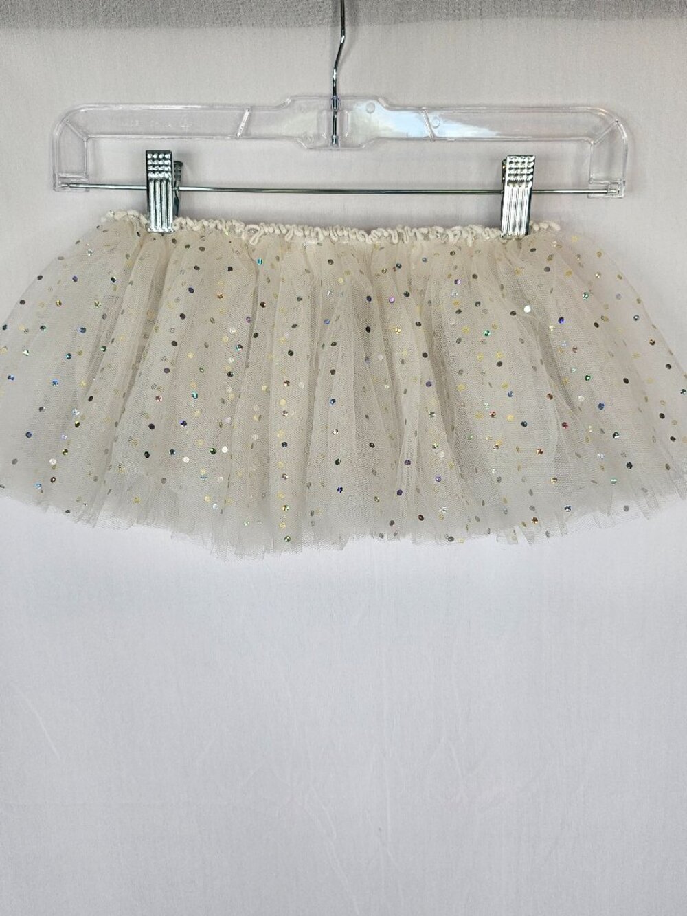 Danskin Tutu Skirt | White Sequin Ballet Costume | Girls M/L
